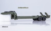 Коллекционная масштабная модель 1:43 Двухосный полуприцеп-танковоз ЧМЗАП-5247Г серо-зеленый (Автоистория)